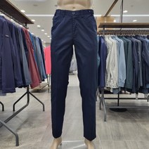 (모다인천점)다크 네이비 허리 밴드 면스판 캐주얼 바지/H2931