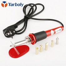 우드버닝기 DIY 공예 목재 연소 납땜 펜 전기 인두 도구 세트 5 팁 파이로그래피 220V-240V, 한개옵션0