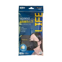 네오메디제약 네오라이프 일회용마스크 대형 10매입 국내생산 3중구조, 시크블랙, 1개