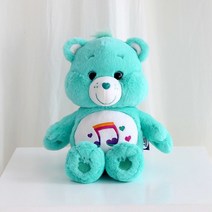 케어베어인형 언락더매직 위시베어 트루하트베어 체리블라썸 무지개 곰인형, 하트송 27cm-민트