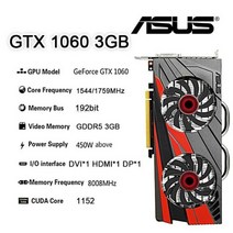 ASUS-그래픽 카드 GeForce GTX 1060 3G 5G 6G 게임용 NVIDIA GDDR5 6 핀 그래픽카드 GPU 데스크탑 CPU 메인보드 128318, 아수스-GTX-1060-3GB