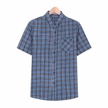 스콰즈 반팔 셔츠 SBI018 1COLOR 남여공용 체크 여름 남방