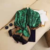New Silk High -End Beauty Brocade Silk Scarf Spring and Autumn Long Scarf 패션 조수 브랜드 여름 선 스크린 숄 다목적