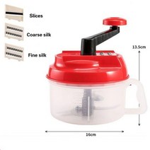 믹서 푸드 프로세서 주방 수동 강력한 계란 믹서기 고기 분쇄기 야채 쵸퍼 슈레더 스테인레스 스틸 블레이드 커터, 1.5L