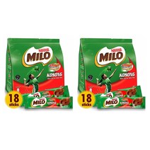 NESTL MILO Chocolate Powder 18Sticks 네슬레 마일로 초콜렛 파우더 스틱 말레이시아산 2개