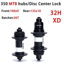 자전거허브 스탠드 DT SWISS 350SL MTB 클래식 풀 휠 32H 28H 중앙 잠금 디스크 전면 후면 141*10 36T 래칫, 6.100x9 135x10 XD 32H - 센터 잠금