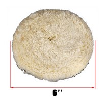 차량 광택제 양모 연마 패드 버핑 자동차 디스크 5/6/7 인치 스레드 폴리 셔 휠 라이트 청소 도구, 02 6 inches_01 울 휠