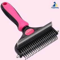 허그몽 대형견 이중모 진도빗 리트리버 웰시코기 털갈이용 특대 죽은털제거 빗, 핑크