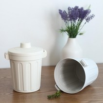 뚜껑 휴지통 탁상용 모던 학생 정리정돈 쓰레기통 학교 인테리어 미용실 야외 탕비실 화장실, 보더휴지통 라이트그레이, 1개