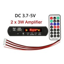 2x15W 2x25W 앰프 MP3 플레이어 모듈 블루투스 호환 5.0 디코더 보드 12V 50W 앰프 자동차 FM 라디오 모듈 mp3 플레이어, DC3.7-5V