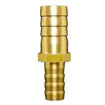 배관 4 6 8 10 12 14 16 19mm 호스 바브 테일 스트레이트 감속기 어댑터 전송 황동 파이프 피팅 수성 가스 오일, 30 10mm To 10mm  L-65mm