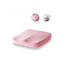 사무실 두툼한 메모리폼 방석 컴퓨터 의자 수험생방석 쿠션 미끄럼 방지 메모리 폼 꼬리뼈 좌골 허리 통증 완화 편안한 카시트, Style A Pink