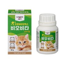 일동제약 비오비타펫 프로바이오틱스 고양이 설사 유산균 60g, 강아지 유산균 60g + 7g