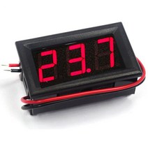 측량 용품 디지털 계 패널 미터 DC 4.5V ~ 30V 적색 청색 녹색 6V 12V 전기 바이크 오토바이 자동차, 01 빨간_01 4.5V-30V Two Wire