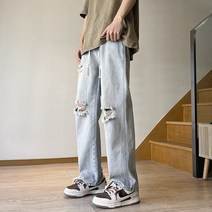 주니어배기바지 2023 봄 여름 대미지 스트레이트진 712N348P55 4993922732