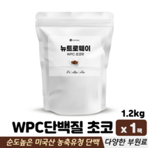 농축유청 단백질 분말 WPC 필수아미노산 비타민 미네랄 맛있는단백질 초코맛 프로틴보충제 대용량, 1팩, 단백질쉐이크 1.2kg