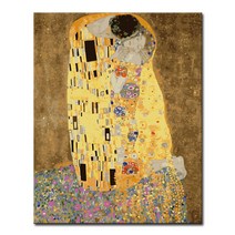 DIY 캔버스페인팅 명화그리기 액자 그림 세트 유화 -인물 40x50, F39_클림트의 키스(골드펄)