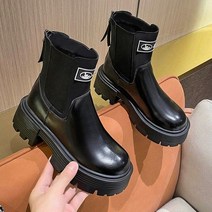 여성 부츠 마틴 신상품 신발 하프 고딕 Y2k 패션 첼시 가을 부츠 청키 플랫폼 프로모션