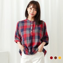 사입자mall C81927_깅엄오버블라우스 체크남방 여성용 여름 남방
