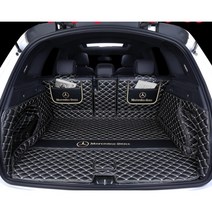 Mercedes-Benz c260l glc300L e300l a200l gla glb gle eqb 트렁크 매트 풀 서라운드, 블랙 골드, 벤츠