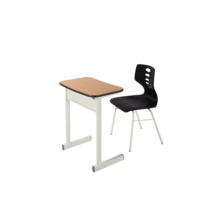 예일교구-튼튼하고 아담한 학원책상&의자세트, L형기본세트, 오크, 블랙