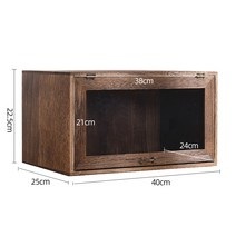 일본식 미닫이 원목 그릇장 사이드 캐비닛 옛날찬장 레트로하우스 홈카페, DZ-14_이중문