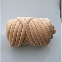 프리미어울 손 뜨개질용 슈퍼 청키 원사 크고 두꺼운 거대한 실 로빙 스피닝 DIY 팔 굵은 벨벳 부드럽고 큰 담요 1kg 1000g, Khaki 1KG