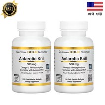 1+1 캘리포니아골드뉴트리션 남극 크릴오일 오메가3 아스타잔틴 500mg 120정