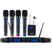 4체널 무선마이크 BK-4200 900Mhz 전무가용 강의 회의 행사용 핸드마이크 4세트 카날스 - STM, BK4200 핸드마이크 4개