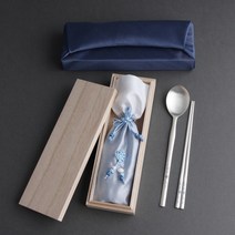 물결거북 칠보 특 은수저 80% 25돈 1벌 수저집 오동나무함 보자기포장 블루 핑크 전통 칠보 부모님 생신 퇴직자 선물 직장 기념품 결혼예물, 청색수저 핑크보자기, 핑크주머니, 인쇄있음