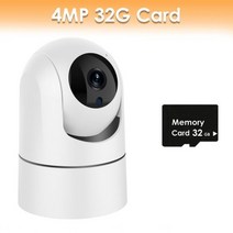 5G WiFi 베이비 모니터 1080P 미니 실내 CCT보안 2K 4MP AI 추적 오디오 비디오 감시, 4MP 32G Card, AU 플러그, 4MP 32G 카드