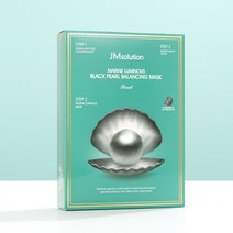 제이엠솔루션 청광 마린 흑진주 밸런싱 마스크팩 펄 (10매) / 톤업 브라이트닝 수분집중케어, 5개, 10매