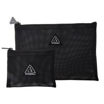 성남점 3CE MESH POUCH 메쉬 파우치, FRE, BLACK