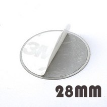 3M 양면테이프 철판 (원형 사각), 원형철판 28mm, 1개