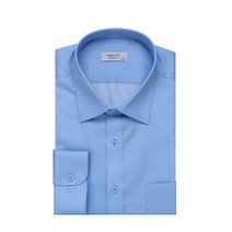 바찌 면혼방 기본 솔리드 일반핏 긴소매 셔츠 블루 VD1L3BR909B0