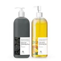 어스로하 대용량 참숯 클렌징폼 500ml 카렌듈라 클렌징 오일 세트, 1