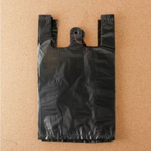 비닐봉투 2호 200P ( 검정/연청색/흰색) (23x37x10cm) 다용도봉투 비니루 가정용 업소용 포장 비닐봉지 쓰레기 손잡이봉투, 0707) 검정 200P