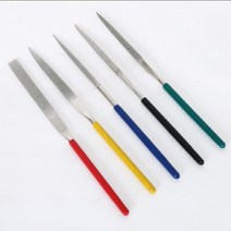 다이야몬드야스리 5종 평줄 원형줄 사각줄 세공줄 철연마, 1개, 4.반타원형야스리