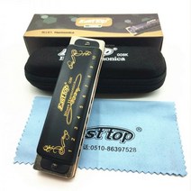 하모니카 Easttop t008 k 10 홀 온음계 블루스 하프 키 C/패디 낮은 F Gaita 입 Ogan 악기 인기 판매, Blue bA Key