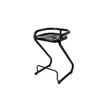 모던심플 바 의자 아일랜드 바체어 철제, 검은색 시트 + 검은색 선반