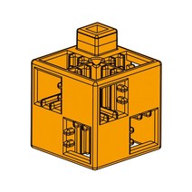 artec 아텍(Artec) 아텍블록 블록 단품 기본사각 오렌지 24피스 077744