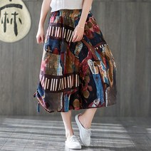 장바9니 여성 치마바지 배기 밴딩와이드팬츠 2패턴