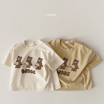 여아 아동 주니어 티셔츠 봄 여름 반팔 곰세마리티