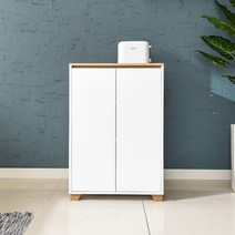 [퍼플뉴] 속깊은 홈카페장 베란다보조주방 정수기 커피머신 보조 탕비실 수납장 장 받침대 선반 다이, 오크화이트