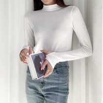 여성용 기모 핸드워머 반목폴라 티셔츠