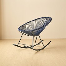 피카소가구 뉴 코드스윙체어 +쿠션세트 아카풀코 야외의자 흔들의자 PP라탄, 뉴코드스윙체어-딥블루+쿠션세트 블랙