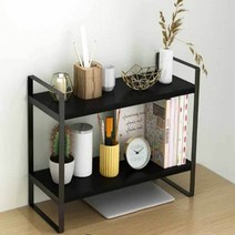 햇빛몰제휴사 책장 장식장 선반 책꽂이 가성비 깔끔한 책상 2단 블랙 40cm