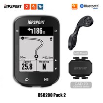 무선속도계 IGPSPORT-BSC200 IGS 사이클 컴퓨터 속도계 야외 승마 센서 MTB 로드 바이크 액세서리 ANT GPS 스트라바용 촛불, [02] BCS200 Pack 1