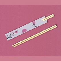 대나무 둥근 젓가락 반포장 벚꽃 20cm 2000개