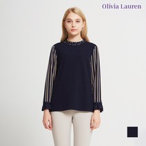 올리비아로렌 소매 러플 배색 티셔츠 VOCALVF8146